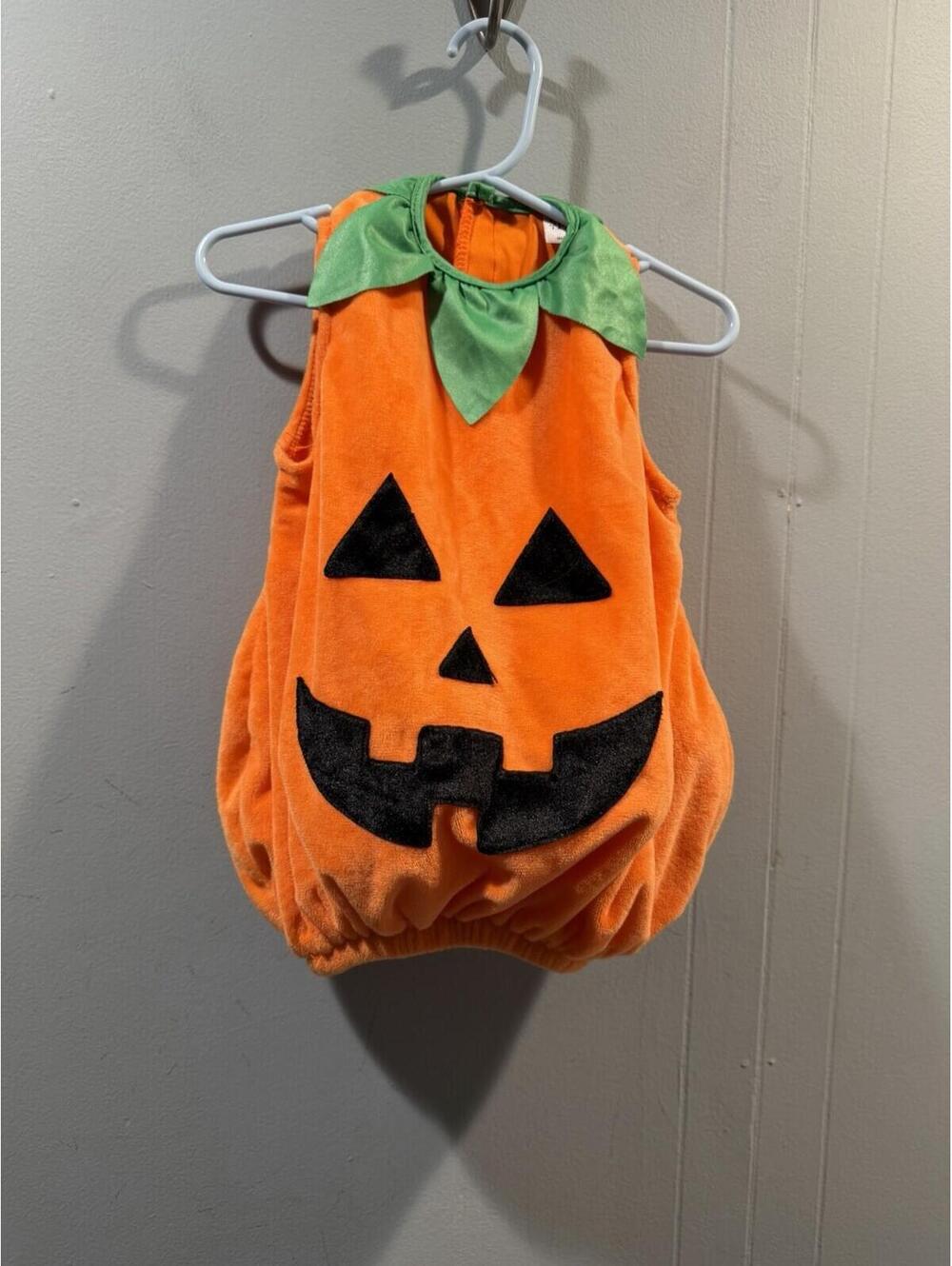 Kids Spirit Pumpkin Halloween Costume Size 6-12 Months Orange